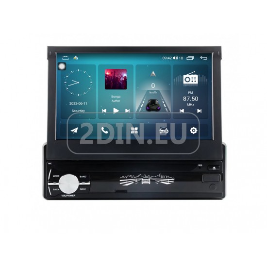 УНИВЕРСАЛЕН ЕДИНИЧЕН ДИН ЗА КОЛА С АВТОМАТИЧЕН ЕКРАН GPS android 15  + DSP + CARPLAY