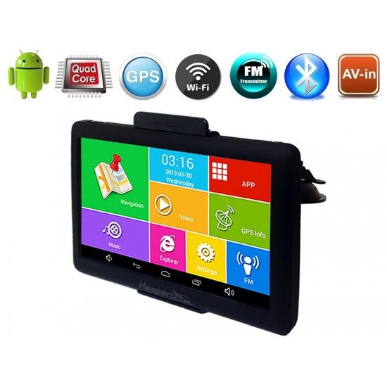 GPS Навигация Hesperus V78 Android QUAD CORE + FM + BT + WIFI + AV-IN