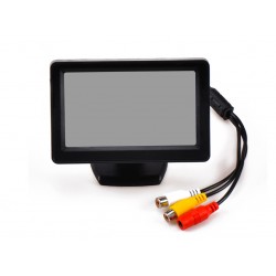 4.3-инчов TFT LCD монитор за връзка с камера за паркиране, DVD, VCR, CCTV с 2 видео входа