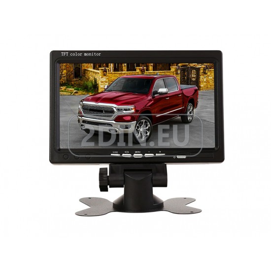 7-инчов TFT LCD монитор за връзка с камера за паркиране, DVD, VCR, CCTV с 2 видео входа